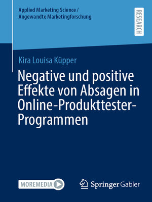 cover image of Negative und positive Effekte von Absagen in Online-Produkttester-Programmen
